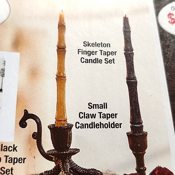 Candles, 10 inch Skeleton Bones Taper Candles, New. Set of 4. - Picture 4 of 4